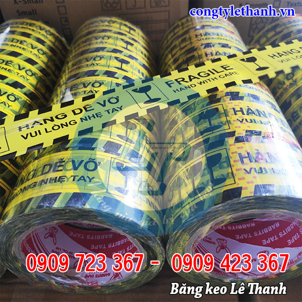 Băng keo hàng dễ vỡ TPHCM giá sỉ tận xưởng Băng keo in chữ hàng dễ vỡ, vui lòng nhẹ tay