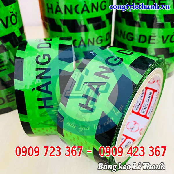 Băng keo hàng dễ vỡ TPHCM giá sỉ tận xưởng Băng keo in chữ hàng dễ vỡ, vui lòng nhẹ tay màu xanh đen