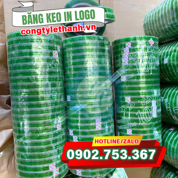 Băng keo in logo nền trong 1f2 Băng keo in logo nền trong 1f2