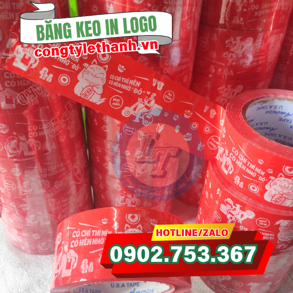 Băng keo in chữ rõ nét, màu sắc đẹp Băng keo in chữ rõ nét, màu sắc đẹp
