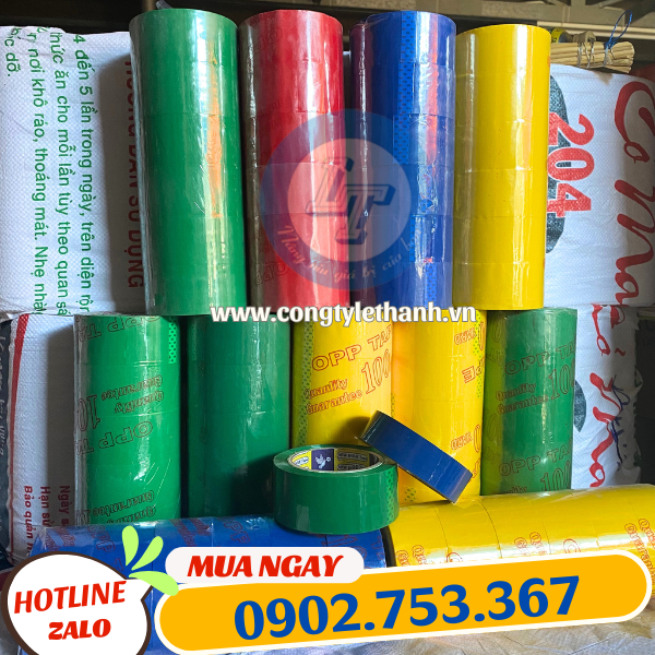 Băng keo OPP màu chất lượng sẵn ngay kho Băng keo OPP màu chất lượng sẵn ngay kho