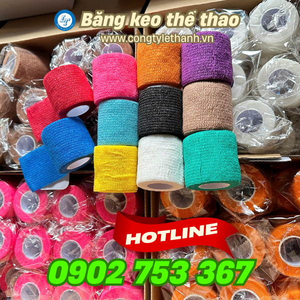 Băng keo thể thao đa dạng màu sắc Băng keo thể thao đa dạng màu sắc
