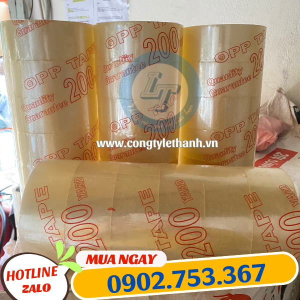 Băng keo trong kích thước 200 yard Băng keo trong kích thước 200 yard