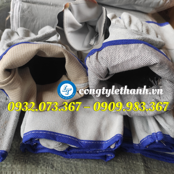 Bao tay da hàn chịu nhiệt chất lượng, giá tốt cho thợ hàn Bao tay da hàn có lớp vải dày dặn