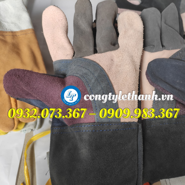 Bao tay da hàn chịu nhiệt chất lượng, giá tốt cho thợ hàn Bao tay da hàn cổ ngắn