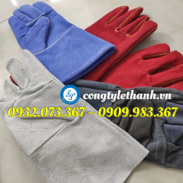Bao tay da hàn chịu nhiệt chất lượng, giá tốt cho thợ hàn Bao tay da hàn nhiều màu sắc