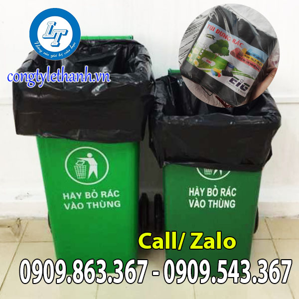 Túi rác cuộn giá rẻ nhiều màu size tiểu, trung, đại Bao rác đen