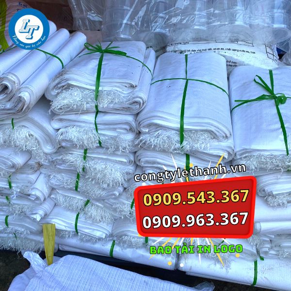 BAO TẢI IN LOGO GIÁ RẺ THEO YÊU CẦU TẠI HCM bao tải trắng