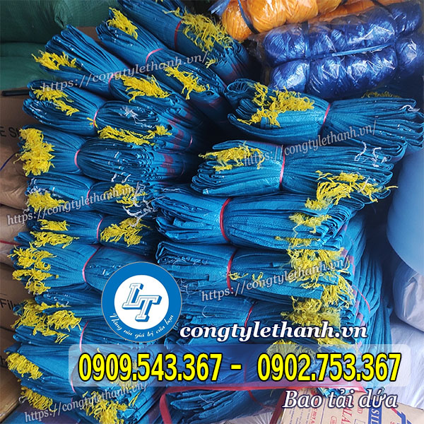 Bỏ sỉ bao đựng gao nhiều kg cho đại lý, cửa hàng bao tải màu xanh
