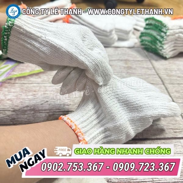 Bao tay len trắng kem 80g – sợi tẩy trắng giá sỉ Găng tay len kem trắng co giãn linh hoạt
