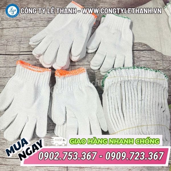 Bao tay len trắng kem 80g – sợi tẩy trắng giá sỉ Găng tay len kem trắng 80g