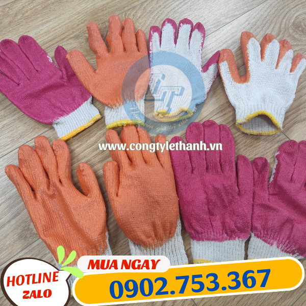 Găng tay len nhúng nhựa chất lượng Găng tay len nhúng nhựa chất lượng