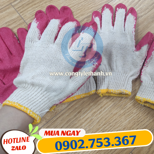 Găng tay len nhúng nhựa vừa vặn tay, dễ dàng sử dụng Găng tay len nhúng nhựa vừa vặn tay, dễ dàng sử dụng