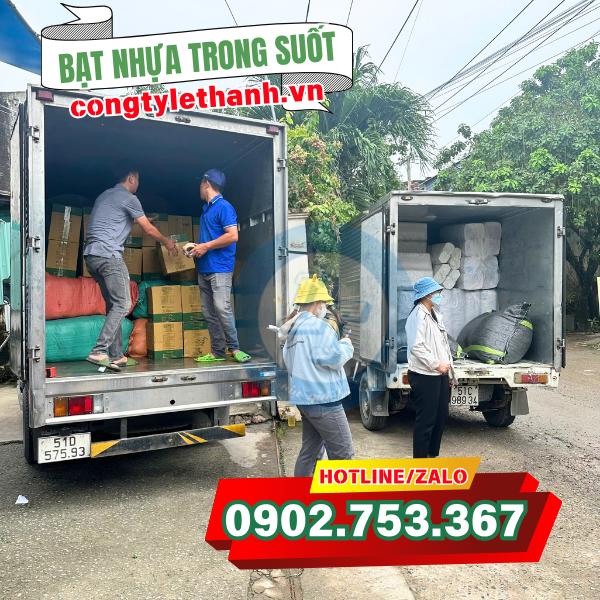 Bạt nhựa PVC trong suốt giao đến khách Bạt nhựa PVC trong suốt giao đến khách
