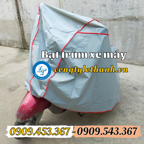 CƠ SỞ BÁN BẠT PHỦ XE MÁY GIÁ SỈ RẺ bạt trùm xe máy màu xám
