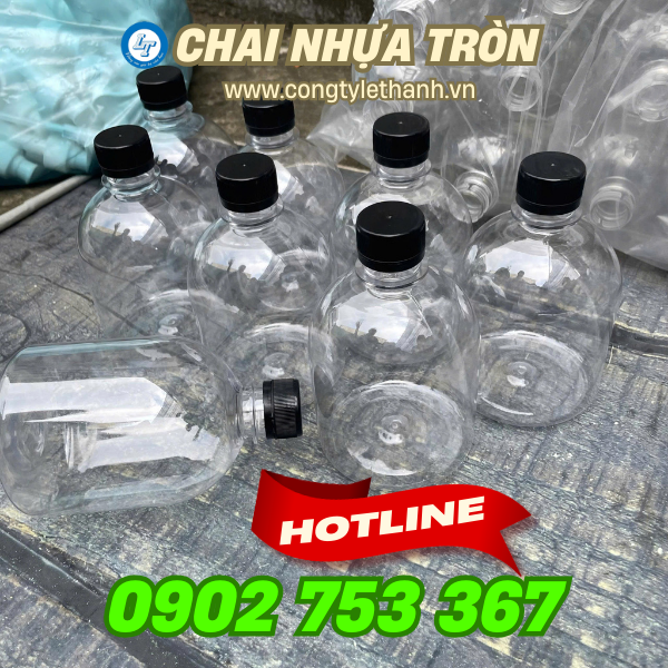 Chai nhựa tròn lùn Chai nhựa tròn lùn