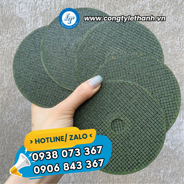 BÁO GIÁ HỘP 100 VIÊN ĐÁ CẮT SẮT, ĐÁ CẮT INOX, ĐÁ CẮT KIM LOẠI HD 1 TẤC bề mặt đá cắt hd