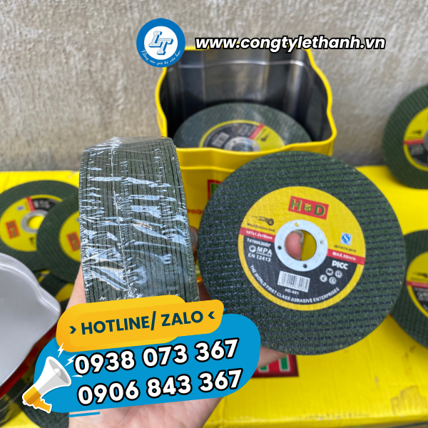 BÁO GIÁ HỘP 100 VIÊN ĐÁ CẮT SẮT, ĐÁ CẮT INOX, ĐÁ CẮT KIM LOẠI HD 1 TẤC hộp đá cắt hd 1 tấc