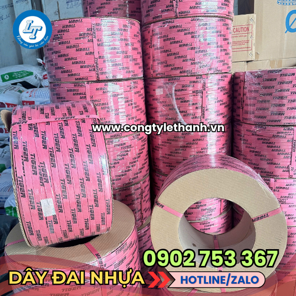 Dây đai nhựa in logo theo yêu cầu Dây đai nhựa in logo theo yêu cầu