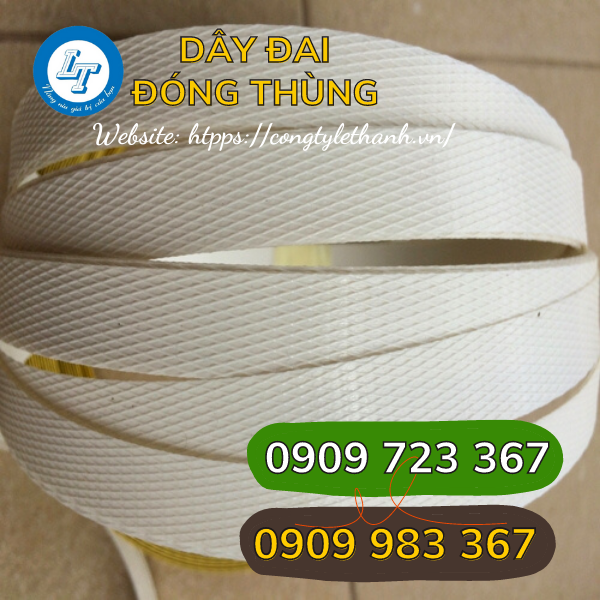 dây đai đóng hàng, buộc hàng giá sỉ ưu đãi nhiều nơi dây đai nhựa màu trắng