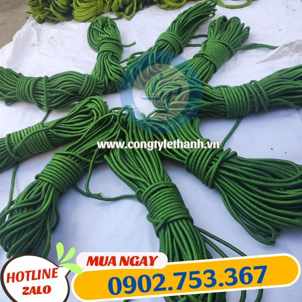 Dây dù tròn cuốn thành từng đó tiện lợi Dây dù tròn cuốn thành từng đó tiện lợi