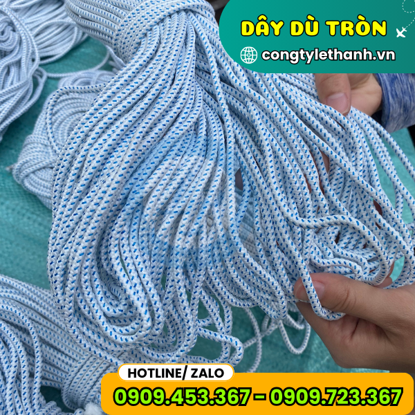 GIÁ SỈ DÂY DÙ BUỘC HÀNG SỢI TRÒN dây dù tròn trắng