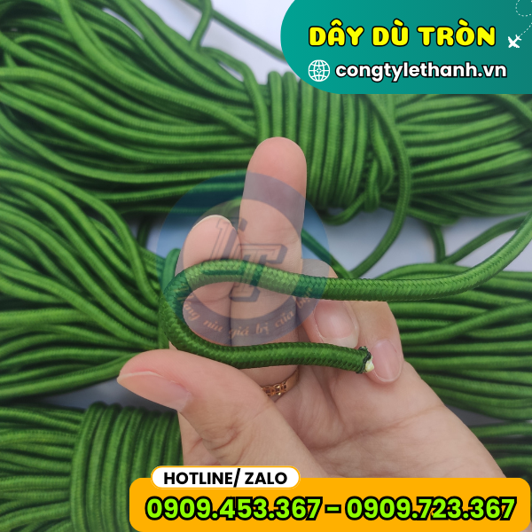 GIÁ SỈ DÂY DÙ BUỘC HÀNG SỢI TRÒN dây dù xanh tròn