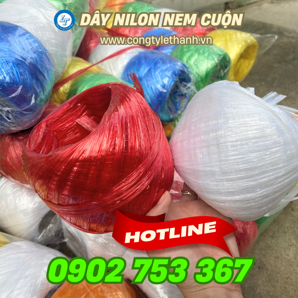 dây nilon nem giá sỉ cuộn nhiều gam, đa dạng màu dây nilon nem giá sỉ cuộn nhiều gam, đa dạng màu