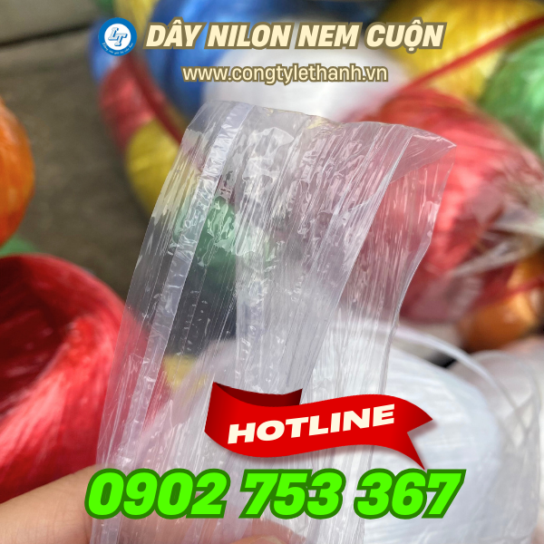 dây nilon nem giá sỉ cuộn nhiều gam, đa dạng màu dây nilon nem giá sỉ cuộn nhiều gam, đa dạng màu