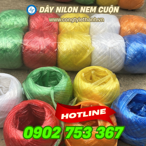 dây nilon nem giá sỉ cuộn nhiều gam, đa dạng màu dây nilon nem giá sỉ cuộn nhiều gam, đa dạng màu