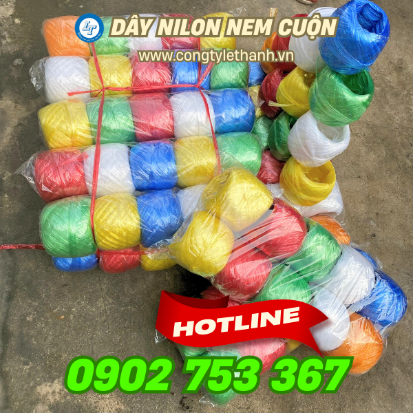 dây nilon nem giá sỉ cuộn nhiều gam, đa dạng màu dây nilon nem giá sỉ cuộn nhiều gam, đa dạng màu