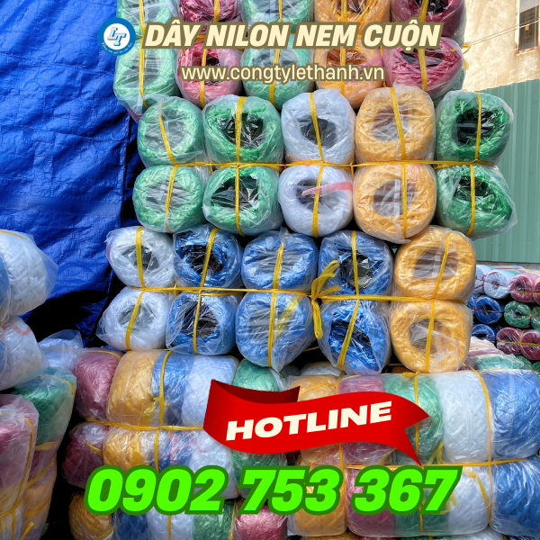 dây nilon nem giá sỉ cuộn nhiều gam, đa dạng màu dây nilon nem giá sỉ cuộn nhiều gam, đa dạng màu