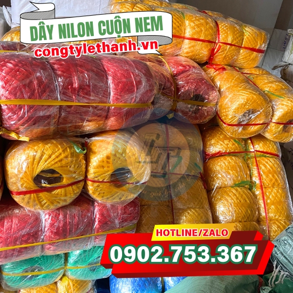Dây nilon cuộn nem 500g Dây nilon cuộn nem 500g