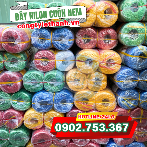 Dây nilon cuộn nem 600g Dây nilon cuộn nem 600g