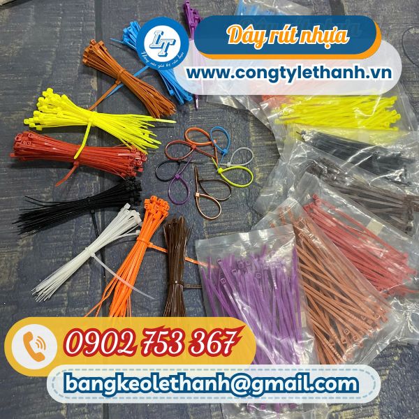 Dây rút nhựa đóng từng bịch theo màu sắc Dây rút nhựa đóng từng bịch theo màu sắc