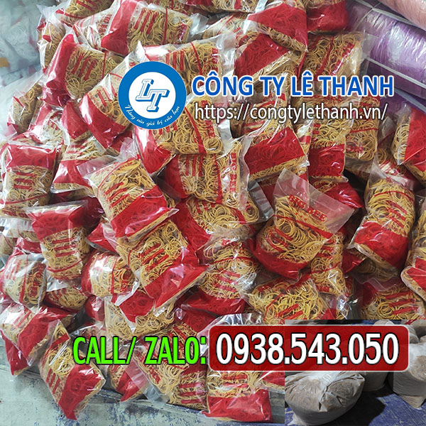 Giá sỉ dây thun vàng đóng 500g đủ size Dây thun vàng