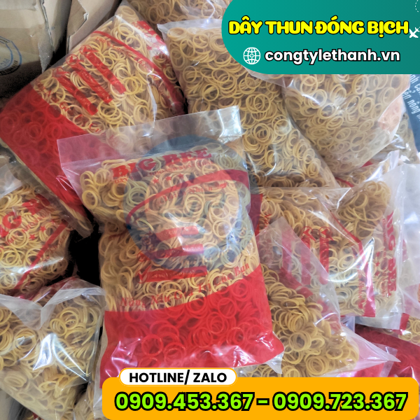 DÂY THUN CAO SU dây thun vàng đóng bịch 500g