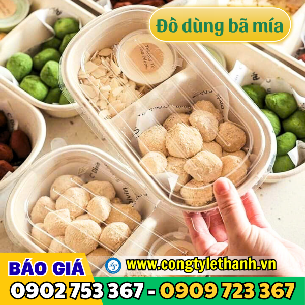 Địa chỉ cung cấp tô bã mía, hộp bã mía, khay bã mía giá rẻ an toàn Hộp bã mía có nắp đậy an toàn vệ sinh