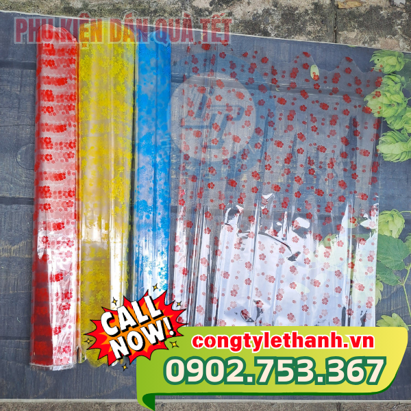 địa chỉ chuyên bán sỉ lẻ phụ kiện trang trí giỏ quà Tết Túi bóng kiếng gói quà