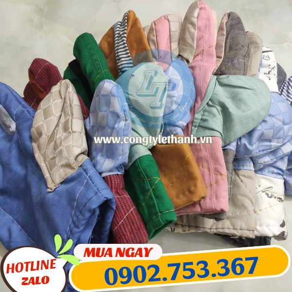 Găng tay vải mập đa dạng màu sắc Găng tay vải mập đa dạng màu sắc