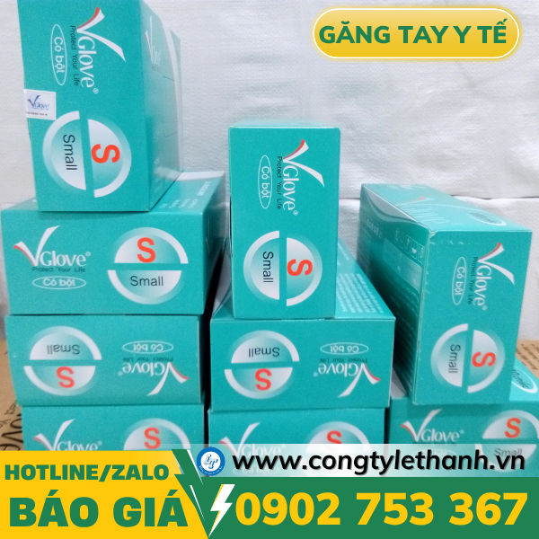 Găng tay y tế Vglove có bột size S Găng tay y tế Vglove có bột size S