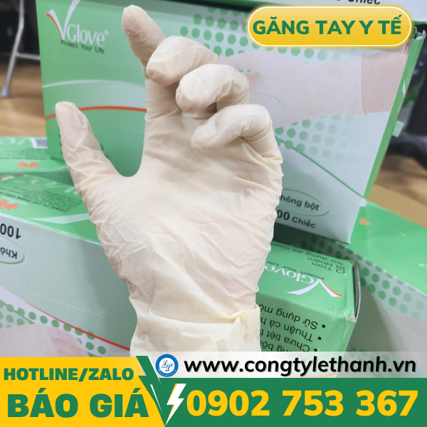 Găng tay y tế Vglove không bột Găng tay y tế Vglove không bột