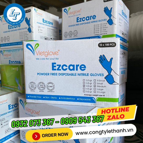PHÂN PHỐI GĂNG TAY Y TẾ GIÁ SỈ GIAO NHANH TOÀN QUỐC găng tay y tế ezcare