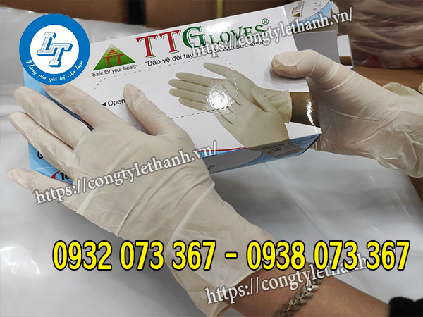 Các loại găng tay y tế sử dụng phổ biến giá tốt Găng tay y tế TT Gloves màu trắng