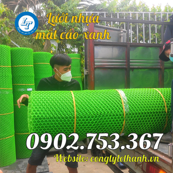 BÁN SỈ LƯỚI NHỰA MẮT CÁO XANH giao hàng lưới nhựa