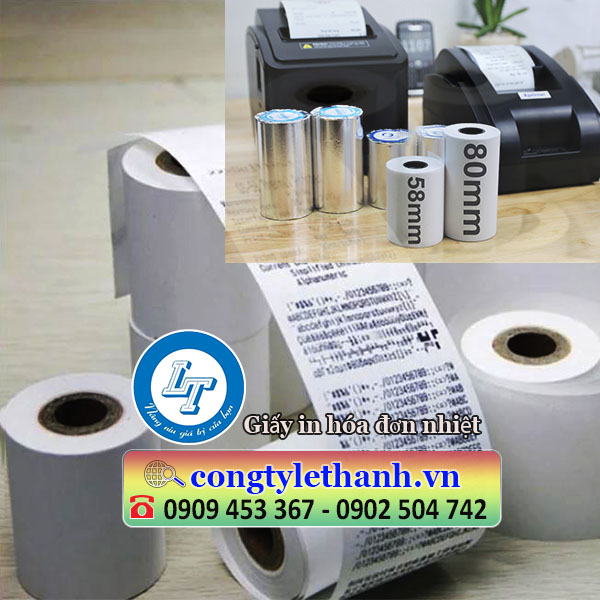 Giấy in hóa đơn nhiệt trong quán ăn, cửa hàng