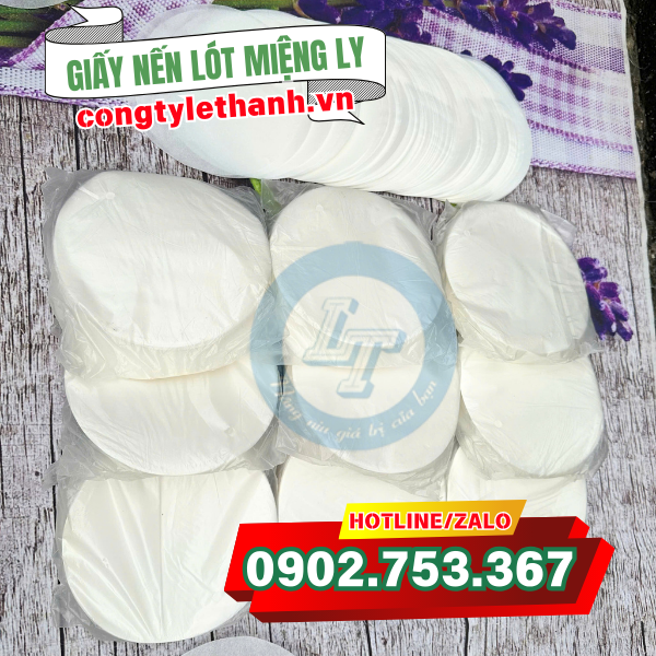 Giấy nến lót miệng ly 500 tờ/bịch Giấy nến lót miệng ly 500 tờ/bịch