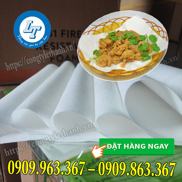 Báo giá giấy thấm dầu nấu ăn khổ 24x25cm giấy thấm dầu nấu ăn