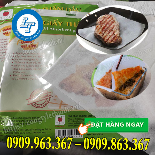 Báo giá giấy thấm dầu nấu ăn khổ 24x25cm giấy thấm dầu nấu ăn