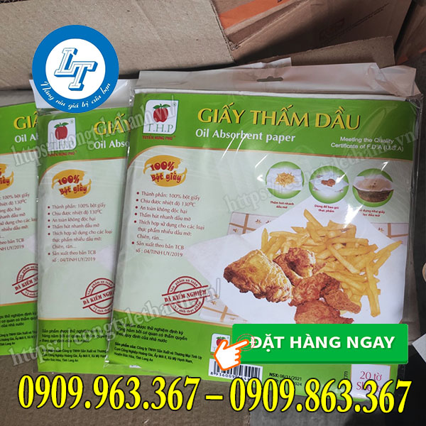Báo giá giấy thấm dầu nấu ăn khổ 24x25cm giấy thấm dầu nấu ăn